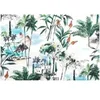 Image de Tissu coton satiné tropical vendu au mètre(...) - minorque multicolore