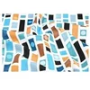 Image de Tissu coton rectangles géométriques vendu au mètre(...) - miguelito bleu