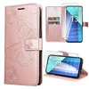 Image de Coque pour Xiaomi Redmi Note 13 4G (pas pour 5G) + 2 Verres Trempés, Antichoc Motif Papillon Cuir PU avec Béquille - Rose -