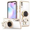 Image de Coque pour Xiaomi Redmi 9A, Protection Antichoc TPU Souple avec Support en Motif Astronaute - Blanc -