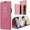 Image de Coque + 2 Verres Trempés pour Xiaomi Redmi Note 14 5G (pas pour 4G) Effet Miroir Tanslucide Protection Renforcée Rose -