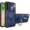 Image de Coque pour Samsung Galaxy A56 5G, Antichoc Support Anneau Arrière Rigide Bordure Renforcée - Bleu Marine -