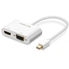 Image de (#23) 2 in 1 HD 1080P 4K Thunderbolt Mini DisplayPort DP to HDMI & VGA Plastic Shell Adapter Converter / Cable for