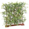 Image de Plante artificielle haute gamme Spécial extérieur/ Haie Bambou artificiel coloris vert - Dim : L120 x P45 x H 90 cm