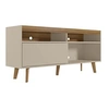 Image de Meuble TV coloris Beige / Fresne - longueur 136 x profondeur 36 x hauteur 63 cm --
