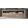 Image de Meuble TV avec 3 tiroirs coloris chene vieilli - Longueur 180 x profondeur 41,8 x hauteur 56,6 cm --