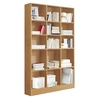 Image de Etagère, bibliothèque avec 15 tablettes coloris cerisier - longueur 121 x profondeur 33 x hauteur 186 cm - -