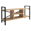 Image de Meuble TV en bois et métal coloris chêne cambrian, noir - longueur 120 x profondeur 35 x hauteur 61 cm - -