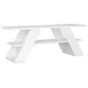 Image de Meuble TV en bois coloris blanc - longueur 120 x profondeur 34 x hauteur 40 cm - -
