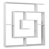 Image de Etagère murale, bibliothèque en bois coloris blanc - longueur 125 x profondeur 22 x hauteur 129 cm - -
