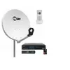 Image de Pack parabole satellite acier 60cm + lnb single + récepteur tntsat