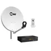 Image de pack parabole satellite acier 60cm avec support lnb lnb single décodeur satellit