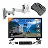 Image de Pack tv led 22" 55cm téléviseur full hd smart tv + support tv double bras + clavier sans fil