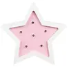 Image de - Lampe en bois enfant Etoile - H. 13 cm - Rose - Etoile