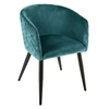 Image de - Fauteuil en velours Marlo - Bleu canard - Marlo