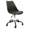 Image de - Chaise de bureau à roulettes design Kiruna - Noir - Kiruna