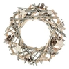 Image de Féérie Lights & Christmas - Couronne de Noël en bois et branches - Diam. 32 cm - Gris - Lodge