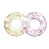 Image de - 2 Bouées gonflables Glitter - Diam. 119 cm - Rose et doré - Glitter