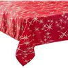 Image de Féérie Lights & Christmas - Nappe étoiles de Noël Caneva - L. 140 x l. 360 cm - Rouge et argent - La maison des couleurs