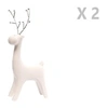Image de - Lot de 2 Décoration de Noël design Renne Ice Xmas - Blanc - Ice Xmas