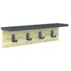 Image de - Porte manteau Ayla 60 cm - Bois clair et Gris Anthracite - Ayla