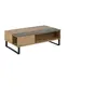 Image de Table basse en verre et mdf avec plateau relevable - noir