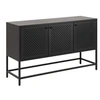 Image de - Buffet avec 4 niches de rangement fermées par 3 portes - Noir - Joy