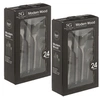 Image de - Lot de 2 Ménagères Modern Wood en Acier Inoxydable - 48 couverts - Noir Mat - Modern Wood