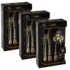 Image de - Lot de 3 Ménagères en Acier Inoxydable - 48 Couverts - Doré - GOLD