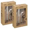 Image de - Lot de 2 Ménagères en Acier Inoxydable D'Oro - 48 Couverts - Argent - D'Oro