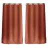 Image de - Lot de 2 Rideaux occultants Basic à 8 oillets - 140 x 240 cm - Orange terre cuite - Basic