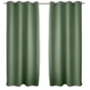 Image de - Lot de 2 Rideaux occultants Basic à 8 oillets - 140 x 240 cm - Vert Argile - Basic