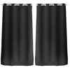 Image de - Lot de 2 Rideaux unis occultants avec oillets - 140 x 240 cm - Noir - REGLISSE