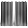 Image de - Lot de 2 Rideaux unis occultants avec oillets - 140 x 240 cm - Gris - REGLISSE