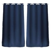 Image de - Lot de 2 Rideaux unis occultants avec oillets - 140 x 240 cm - Bleu Marine - REGLISSE