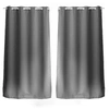 Image de - Lot de 2 Rideaux unis avec oillets - 140 x 240 cm - Gris Clair - BASIC