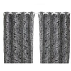 Image de - Lot de 2 Rideaux Folha au tissage jacquard - 140 x 260 cm - Noir et Blanc - Folha