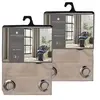 Image de - Lot de 2 rideaux occultants avec 8 oillets LOUISA - 140 x 260 cm - Marron clair - LOUISA