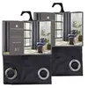 Image de - Lot de 2 Rideaux de salon occultants 8 oillets - 140 x 260 cm - Gris foncé - ODELIE