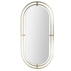 Image de - Miroir en métal ovale à suspendre - Doré