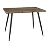 Image de - Table à manger 4 personnes en métal et MDF - Noir et Marron - Forest
