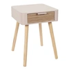 Image de - Table de chevet 1 tiroir en MDF - Rose
