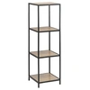Image de - Bibliothèque droite 3 niveaux en MDF et Métal - Beige et Noir - Sireine