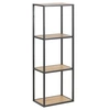 Image de - Etagère ajourée sur 3 niveaux en MDF et métal - Noir et Beige - Sireine