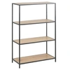 Image de - Bibliothèque 3 niveaux en MDF et métal - Noir et Beige - Sireine
