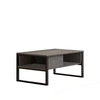 Image de - Table Basse avec rangements en panneaux de particules et métal - Noir
