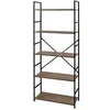 Image de - Etagère droite large 5 niveaux Colorado H.48 en Métal et MDF - Beige et Noir - Colorado
