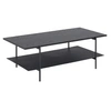 Image de - Table basse 2 niveaux en mélaminé et Métal - L. 115 cm x H. 40 cm - Noir - Aria