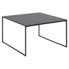 Image de - Table basse carré en mélaminé et métal - L.80 cm x H. 48 cm - Noir - Félice