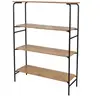 Image de - Bibliothèque 4 niveaux Marcel avec structure en métal - Marron et noir - MARCEL
